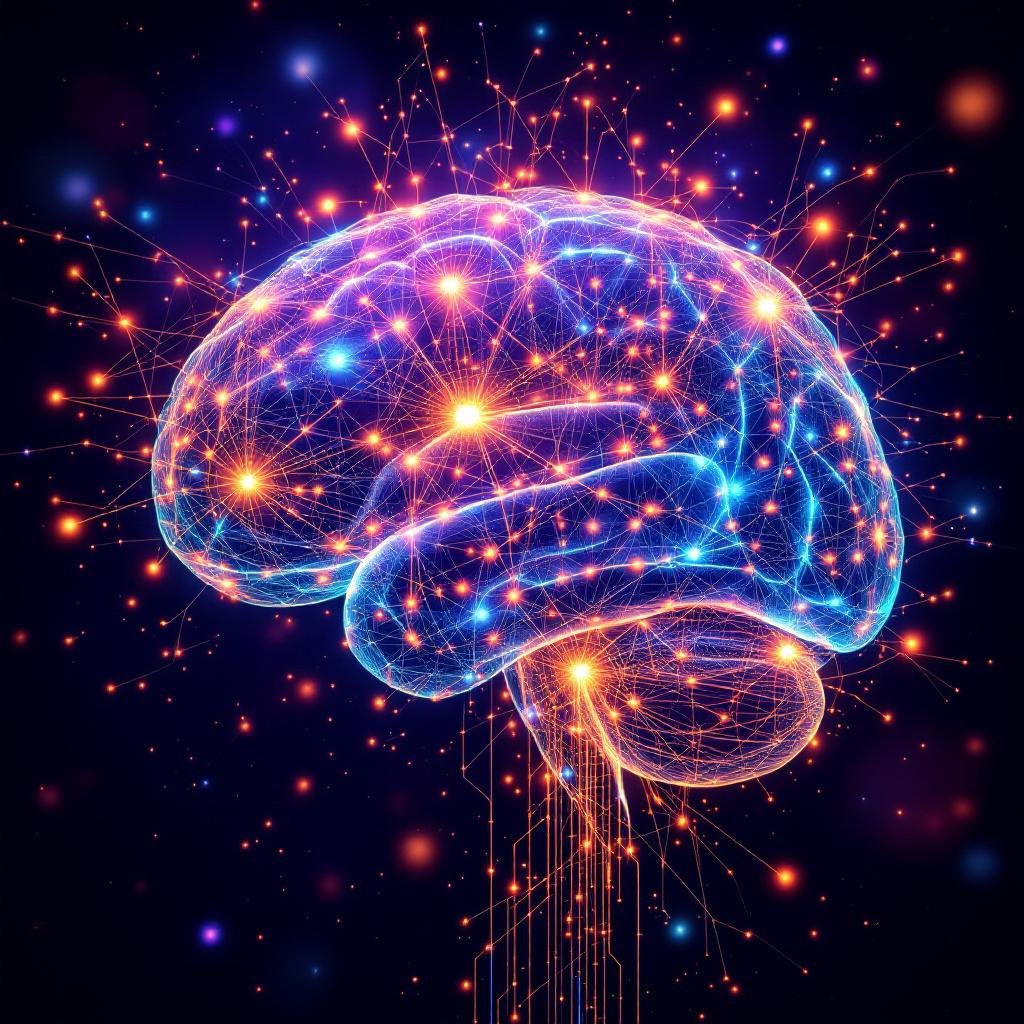 Advanced AI Neural Network Brain - Tech Sift AI Visuals